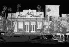 3-D laser scan of the Rose Bowl, front view 