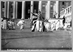 Florence F. Noyes as Liberty in suffrage pageant
