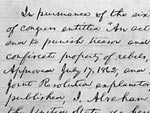 Draft of Emancipation Proclamation