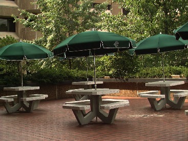 Campus del NIEHS cafetería al aire libre