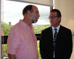 Richard Appeldoorn, Executive Director of CCRI with University of Puerto Rico President Antonio Garcia Padilla. Photo courtesy of CCRI.