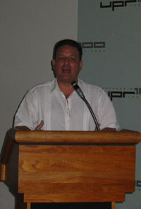 Ernesto Diaz, Administrator of Natural Resources, DNER giving welcoming remarks. Photo courtesy of CCRI.