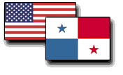 Flags of the United States and Panama