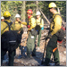 photo: Prescribed fire crew receiving a briefing before ignition.