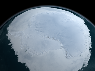 Antarctica the frozen continent.  This shot is a combination of both Aqua/AMSR-E and MOA data.