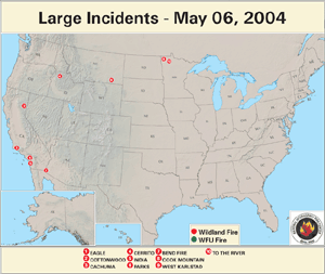 Active Wildfires on May 6, 2004