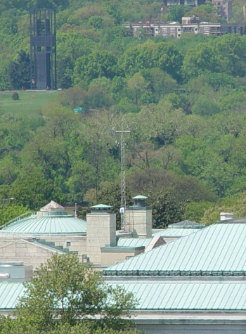 DCNet tower on the roof of the National Academy of Sciences, Consitution Avenue.