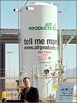 Photo of Assistant Secretary of Energy Efficiency and Renewable Energy, David Garman, at the hydrogen/electricity co-production facility in Las Vegas, Nevada