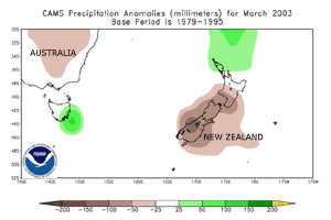Click here for the CAMS precipitation anomaly estimates for New Zealand during March 2003