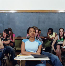 Teens in classroom