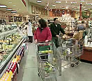 photo of people shopping at a grocery store