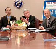 HHS Deputy Secretary Tevi Troy; FDA Commissioner Andrew C. von Eschenbach & FDA Assistant Commissioner for Food Protection, David Acheson, M.D explain the Food Protection Plan
