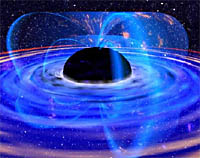 AGN central black hole artist conception