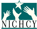 NICHCY logo: Hands reaching for a star