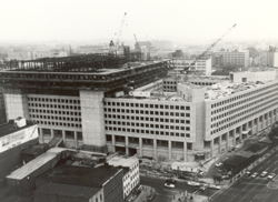 Photograph of FBI Headquarters under construction.