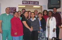 The staff of Proyecto Salud. Dr. César Palacio at the far right.