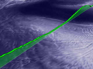 Another slice of elevation data (170 meter post-spaced) near Antarcticas Banzare Coast.