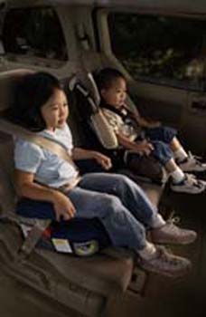 Children in safety seats