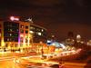 A beautful night shot of LYNX Central Station in downtown Orlando, Florida.