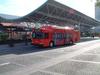 Daytime shot of a LYNX LYMMO Bus in downtown Orlando next to our terminal