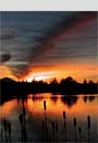 Sunset over a Central Oregon lake