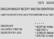 Oregon weight-mile tax credential