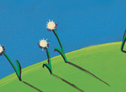 illustration: dandelions without seeds