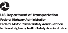 U.S. Department of Transportation, Federal Highway Administration, Federal Motor Carrier Safety Administration, National Highway Traffic Safety Administration Logo