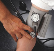 image of taking blood pressure