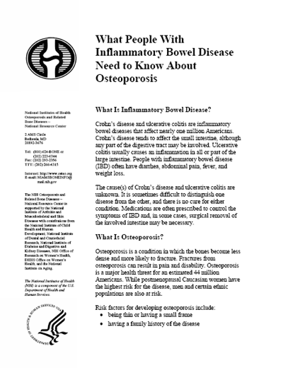 What People with Inflammatory Bowel Disease Need to Know about Osteoporosis cover