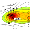 image of He concentrations over Loihi