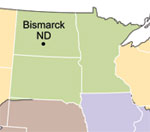 Map of Bismarck PMC Service Area
