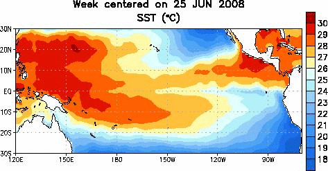 Tropical Pacific Sea Surface Temperature Animation