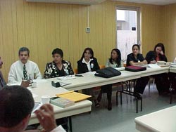 Current and aspiring judges participate in a training session on court procedures at the National Judiciary School.