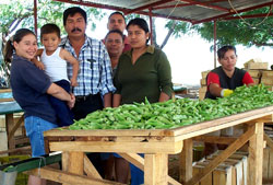 Image of Araya family and produce stand.