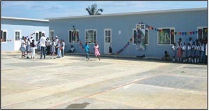 Photo of the El Resposo school in Chocó after renovation.