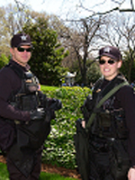 Who We Are -  Members of the Secret Service Uniformed Division Emergency Response Team monitor the grounds of the White House