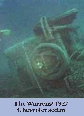 Photograph: The Warrens' 1927 Chevrolet sedan, which was found in Lake Crescent in Olympic National Park