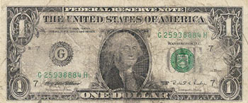 Damaged Dollar Bill