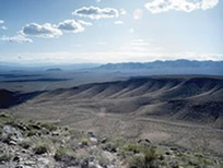 Aerial view of Yucca Mtn.