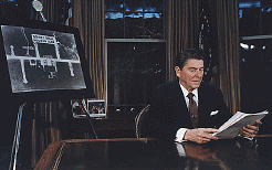 President Reagan announces the Strategic Defense Initiative