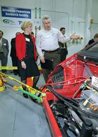 Congresswoman Judy Biggert tours the Advanced Power-train Research Facility