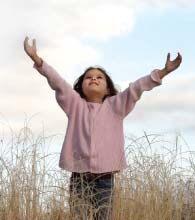 image of girl in field