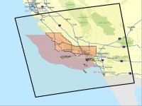 Example of overlay showing domain with county warning area boundaries