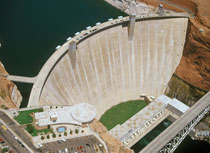 aerial photo: Glen Canyon Dam