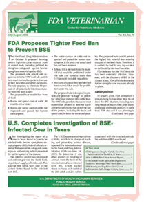 link to the FDA Veterinarian Newsletter webpage