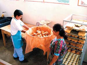 Photo: New bakeries bring work opportunities to rural Mayan women and improved nutrition for their families.

