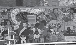 A mural in the Cardozo/Shaw neighborhood painted by participants in the 2001 summer youth program sponsored by the Latin American Youth Center, an HPP partner since 2000