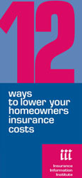 Cover of the publication 12 Ways to Lower Your Homeowners Insurace Costs