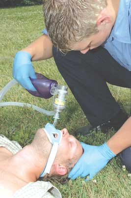 Patient receiving respiratory support